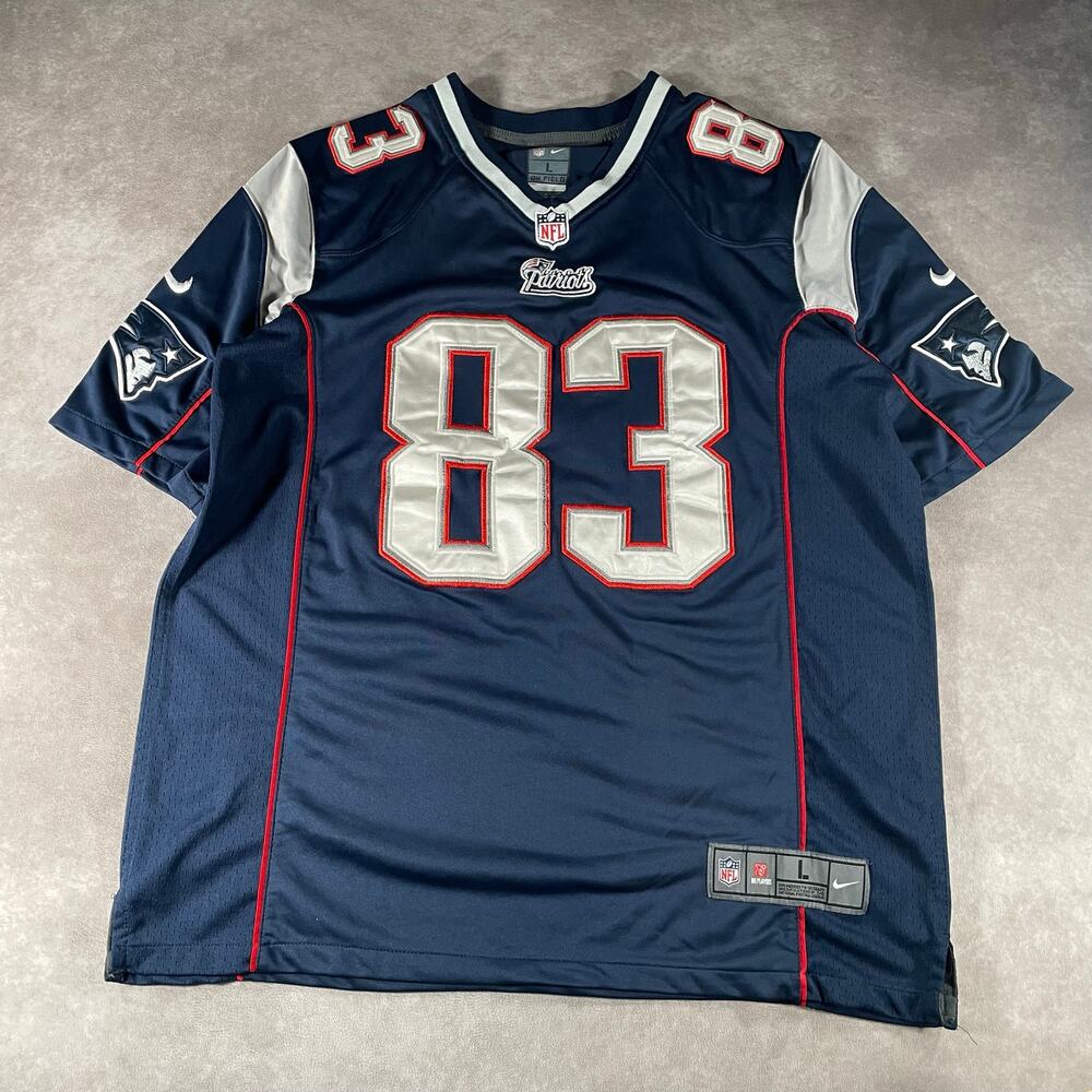Wes Welker New England Patriots Mens Large Navy Nike Jersey